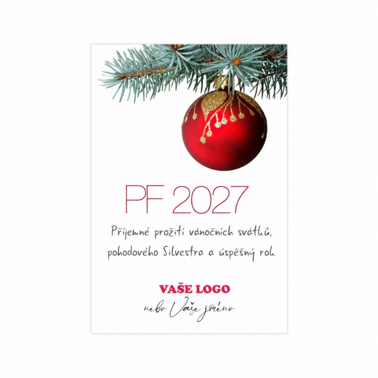 Firemní vánoční etiketa na víno 16 – PF 2027.