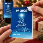 Vánoční etiketa na víno 24 – Odlepování samolepky – PF 2027