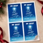 Vánoční etiketa na víno 24 – Samolepky na archu – PF 2027