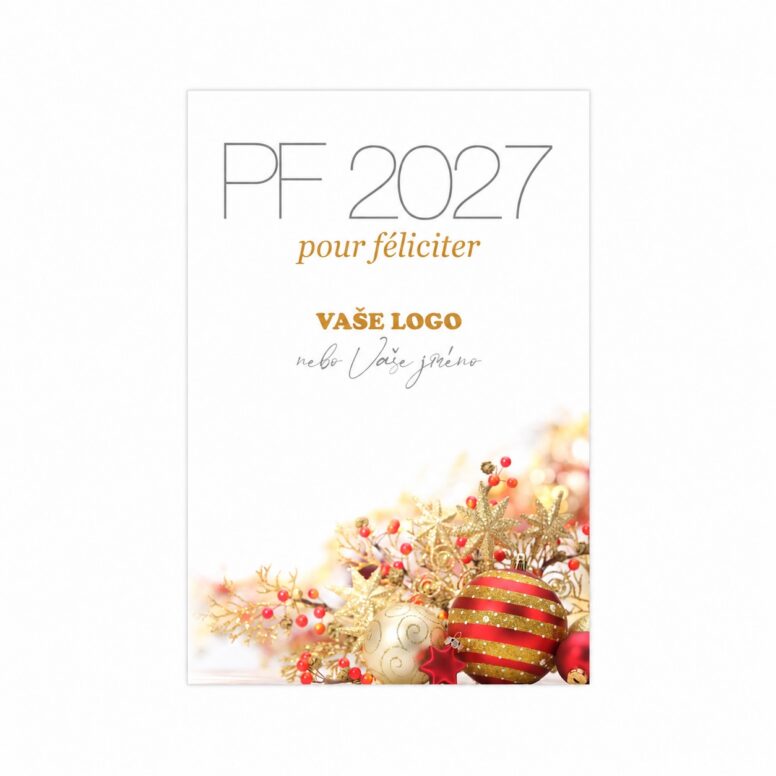 Firemní vánoční etiketa na víno 77 – PF 2027.