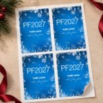 Vánoční etiketa na víno 125 – Samolepky na archu – PF 2027