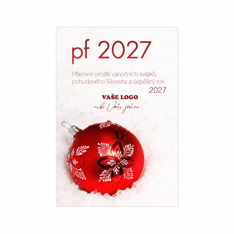Firemní vánoční etiketa na víno 129 – PF 2027.