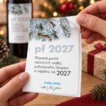 Vánoční etiketa na víno 142 – Odlepování samolepky – PF 2027
