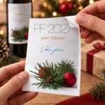 Vánoční etiketa na víno 158 – Odlepování samolepky – PF 2027