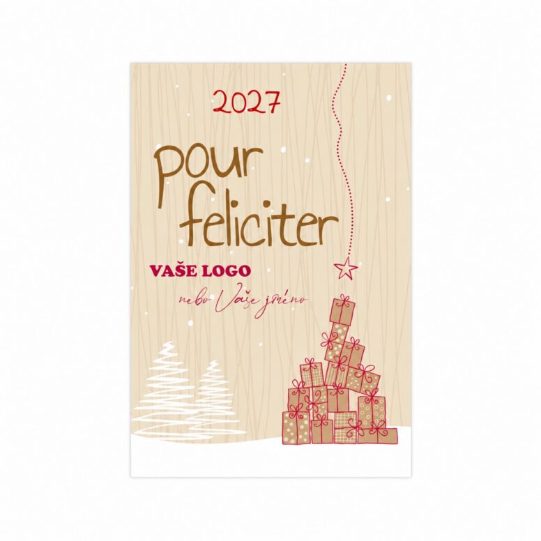 Firemní vánoční etiketa na víno 295 – PF 2027.