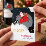 Vánoční etiketa na víno 308 – Odlepování samolepky – PF 2027