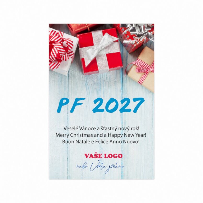 Firemní vánoční etiketa na víno 389 – PF 2027.