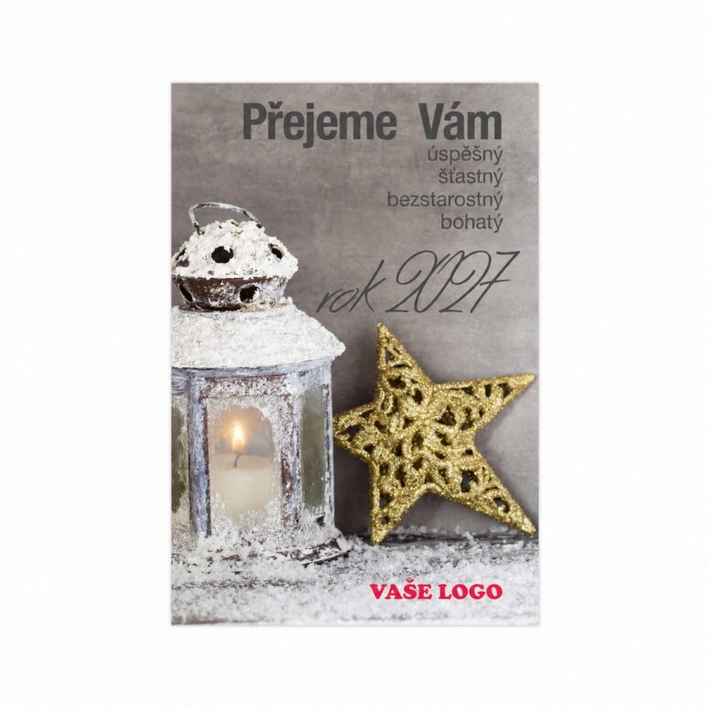 Firemní vánoční etiketa na víno 398 – PF 2027.