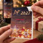 Vánoční etiketa na víno 401 – Odlepování samolepky – PF 2027