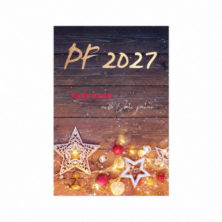 Firemní vánoční etiketa na víno 401 – PF 2027.