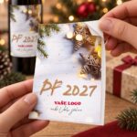 Vánoční etiketa na víno 404 – Odlepování samolepky – PF 2027