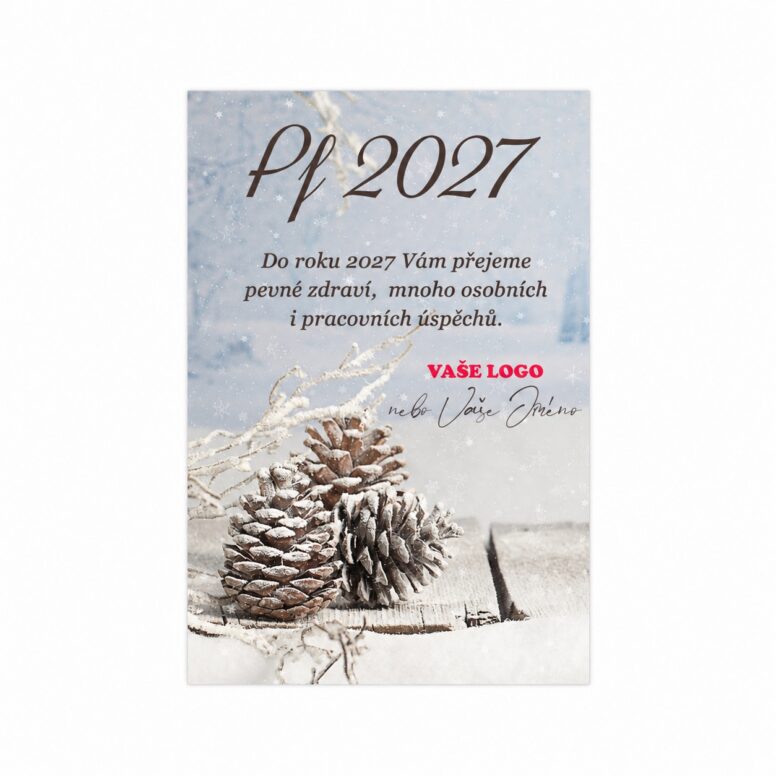 Firemní vánoční etiketa na víno 436 – PF 2027.