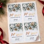 Vánoční etiketa na víno 438 – Samolepky na archu – PF 2027