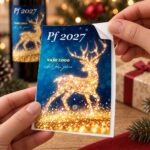 Vánoční etiketa na víno 472 – Odlepování samolepky – PF 2027