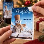 Vánoční etiketa na víno 474 – Odlepování samolepky – PF 2027