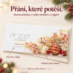 Novoročenka Ozdoby s popisky k vlastnímu textu a logu.