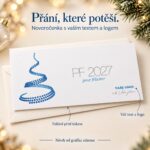 Novoročenka 132 s popisky vlastního textu a loga