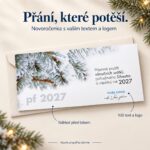 Novoročenka 142 s popisky vlastního textu a loga