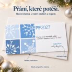 Novoročenka 151 s popisky úpravy textu a loga
