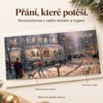 Novoročenka 172 s popisky vlastního textu a loga