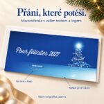 Novoročenka 175 s popisky vlastního textu a loga