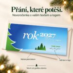 Novoročenka 188 s popisky vlastního textu a loga