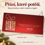 Novoročenka 197 s popisky vlastního textu a loga