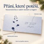 Novoročenka 235 s popisky úpravy textu a loga.