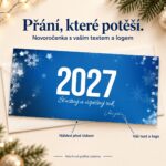 Novoročenka 240 s vločkami a letopočtem a popisky personalizace