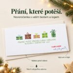 Novoročenka 279 se sadou vánočních dárků a popisky personalizace