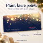 Kouzlo Vánoc – novoročenka s nabídkou vlastního textu a loga.