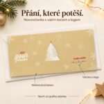 Bílý stromeček – novoročenka s nabídkou vlastního textu a loga.