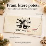 Ručně malované zvonky – novoročenka s nabídkou vlastního textu a loga.