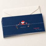 Originální Santa na provaze – detail novoročenky.