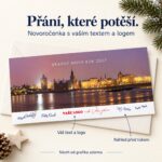 Osvětlená metropole – novoročenka s nabídkou vlastního textu a loga.