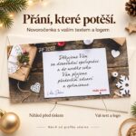 Vánoční vzkaz – novoročenka s nabídkou vlastního textu a loga.