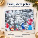 Barevné rukavice – novoročenka s nabídkou vlastního textu a loga.