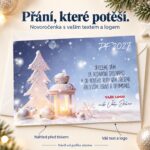 Spanilá lucerna – novoročenka s nabídkou vlastního textu a loga.