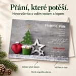 Dřevěné ozdoby – novoročenka s nabídkou vlastního textu a loga.