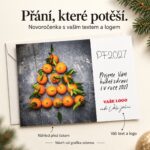 Stromeček plný zdraví – novoročenka s nabídkou vlastního textu a loga.