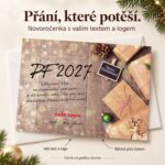 Merry Christmas – novoročenka s nabídkou vlastního textu a loga.