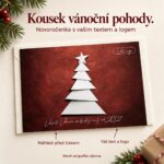 Papírový vánoční stromek – novoročenka s nabídkou vlastního textu a loga.