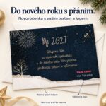 VáNoční obloha – novoročenka s nabídkou vlastního textu a loga.