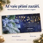 Světla stromku – novoročenka s nabídkou vlastního textu a loga.