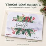 Malované Vánoce – novoročenka s nabídkou vlastního textu a loga.