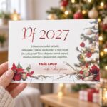 Stromek s vánoční růží – novoročenka držená v ruce.