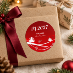 Vánoční samolepka 1 – PF 2027 – Na dárku