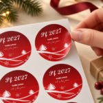 Vánoční samolepka 1 – PF 2027 – Odlepení samolepky