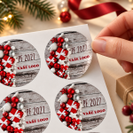 Vánoční samolepka 370 – PF 2027 – Odlepení samolepky