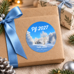 Vánoční samolepka 381 – PF 2027 – Na dárku